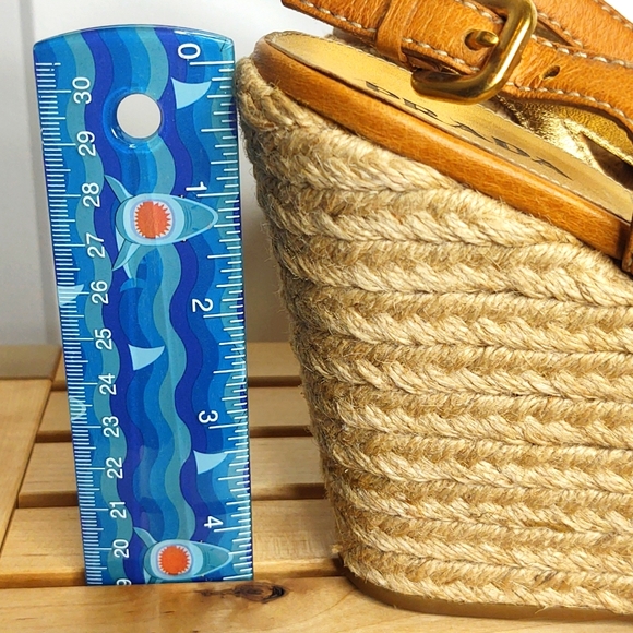 Prada🤎Wedge Tan Espadrilles, Size 41, 10-11M 🆕 - Picture 6 of 7